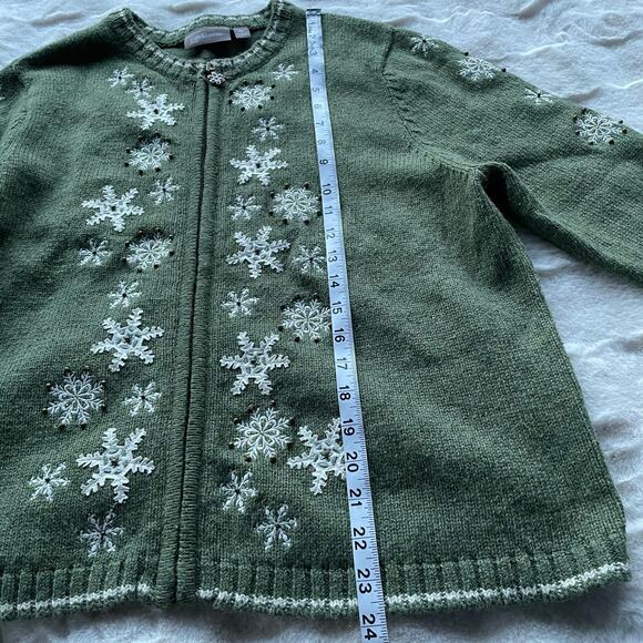 🔥Croft & Barrow Snowflakes Winter Core Holiday Christmas Ugly Knitted Sweater - Picture 13 of 14